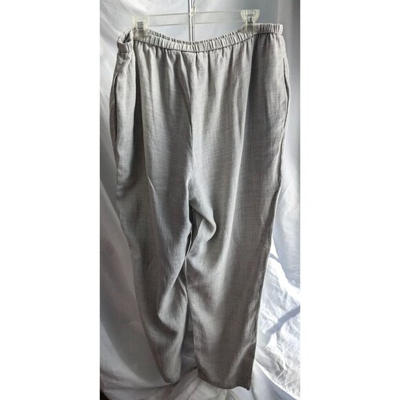 ELISABETH LIZ CLAIBORNE Gray Drawstring Linen Blend Pants w/ Pockets Size 20 - Picture 9 of 9